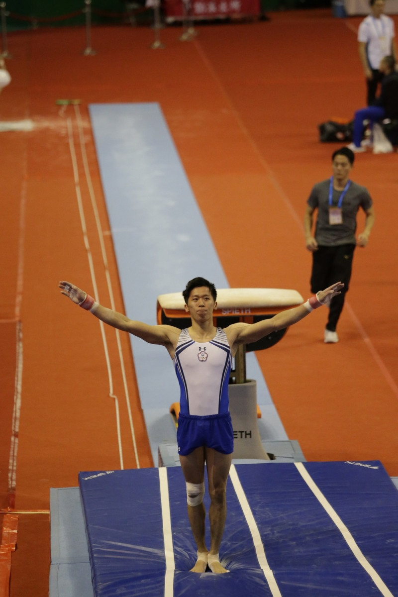 男子組競技體操個人全能競賽金牌李智凱。   圖：桃園市政府/提供