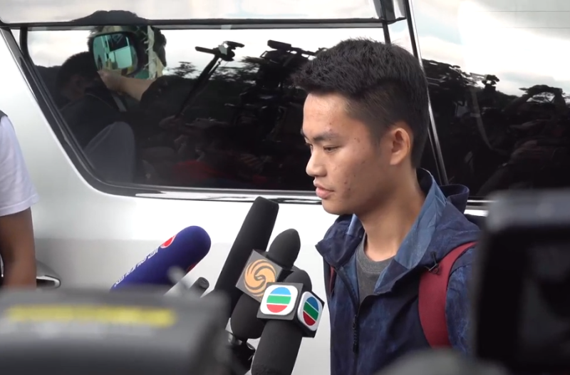 「港女命案」主嫌陳同佳今（23）日在香港「另案」刑滿出獄，是否來台投案備受各界關注。   圖：翻攝自立場新聞影片