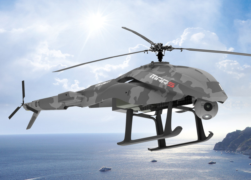 經緯航太研發的「戰神」（MARS）戰術偵蒐無人直升機。   圖/經緯航太提供