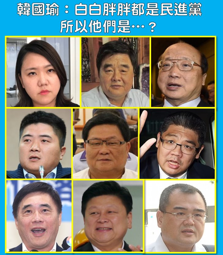 有網友貼出一張九宮格圖表，狠酸「這些人莫名其妙，就被韓國瑜開除國民黨黨籍了？」   圖：翻攝自臉書粉專《打馬悍將粉絲團》