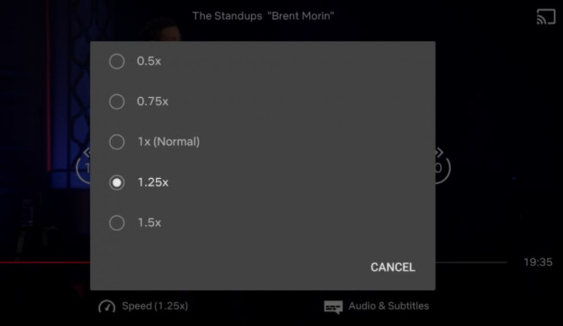 Netflix已證實，目前正在測試、調整影片播放速度，包含0.5、0.75、1.25和1.5倍速等選擇。   圖：翻攝自Android Police