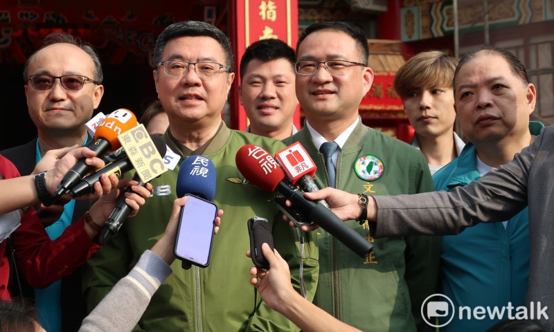 民進黨主席卓榮泰（左二）。   圖：林朝億/攝（資料照）