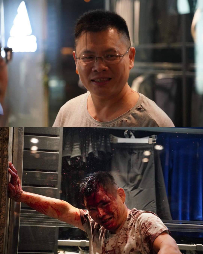 該名施襲男子，後被市民「私了」。   圖：翻攝自Jo Jo Wu臉書