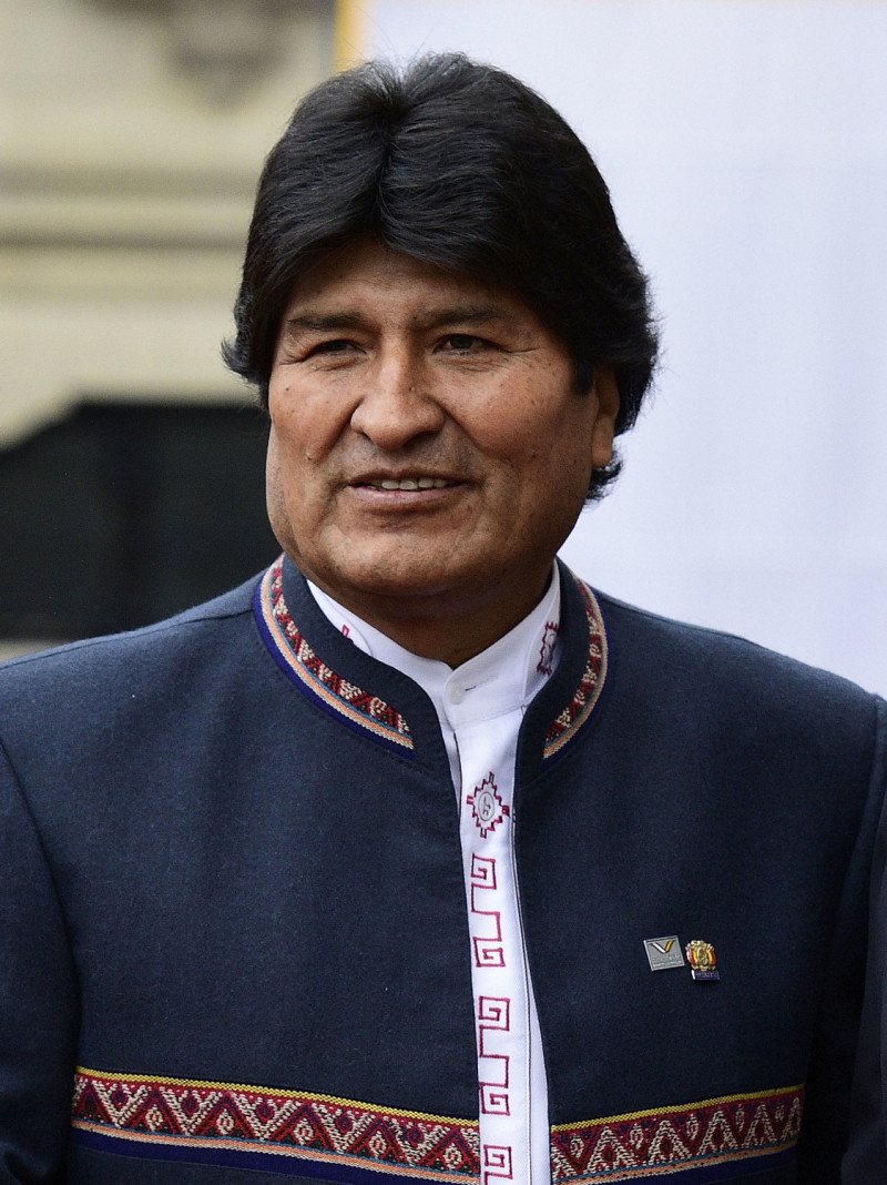 玻利維亞總統莫拉萊斯（Evo Morales）宣布辭職下台。   圖 : 翻攝自維基百科