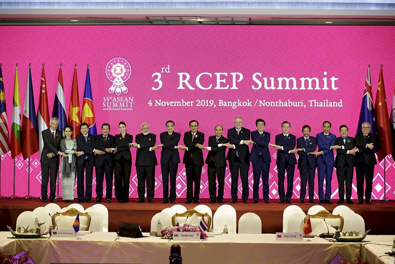15個亞太國家簽署「區域全面經濟夥伴協定」（RCEP），外媒表示RCEP擊碎了美國想要「圍剿中國」的夢。 (資料照)   圖：翻攝自東協秘書處
