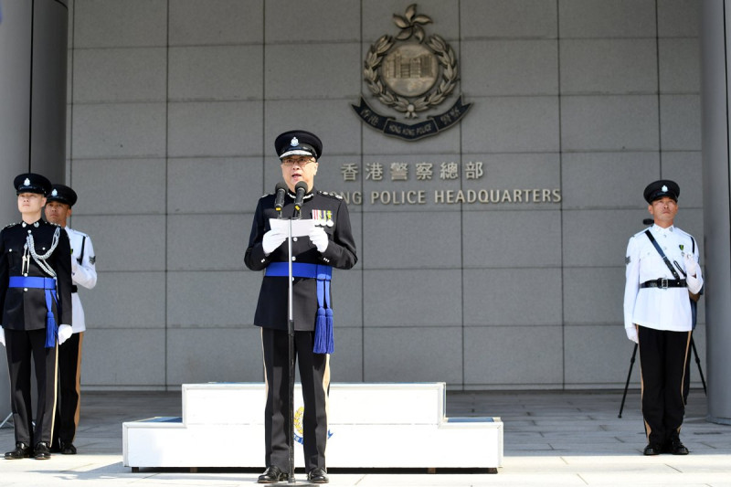 香港警察「一哥」、警務處長盧偉聰18日退休。   圖：翻攝香港政府新聞網