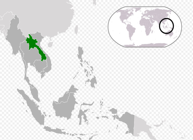 寮國(圖中綠色區域)發生規模5.9地震。   圖：翻攝維基百科
