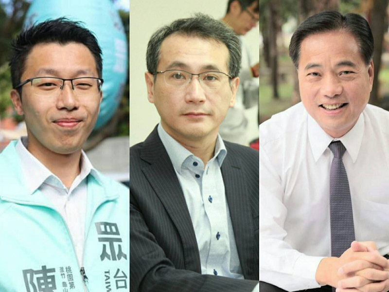 (左至右)民眾黨陳泓維、民進黨鄭運鵬、國民黨陳根德。   圖：新頭殼合成
