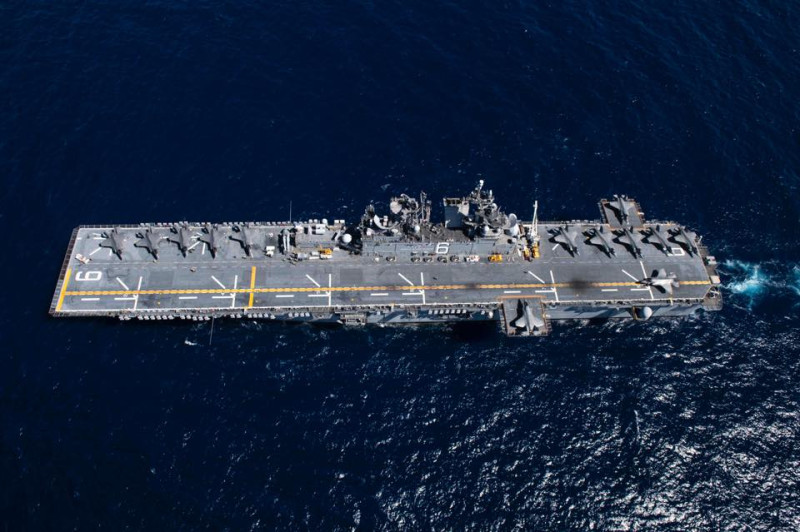 美利堅號預計在11月28日以前抵達日本佐世保軍港進行部署。   圖：翻攝自USS America (LHA 6) 臉書粉絲專頁