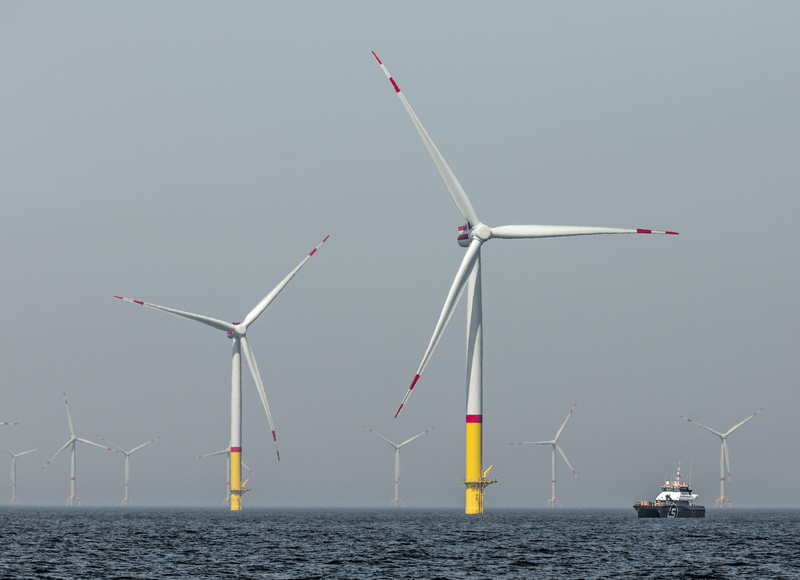 德國萊茵集團（RWE）旗下的Arkona離岸風場，位於波羅的海。   圖：萊茵集團/ 中央社提供