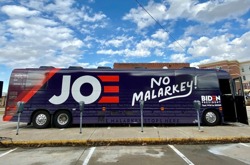 美國民主黨總統參選人拜登展開愛阿華州走透透的8天巴士行。 圖/Joe Biden臉書粉絲頁
