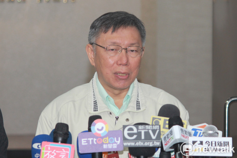 台北市長柯文哲今（5）天針對台中空污表示，政府要解決空污，要用科學方法。   圖：周煊惠 ／攝（資料照片）