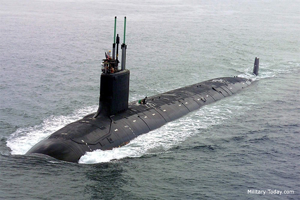 美國海軍以222億美元的價格添購9艘維吉尼亞級核動力攻擊潛艦。   圖：翻攝.military-today網頁
