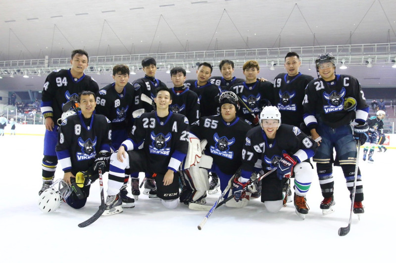 中正盃冰球錦標賽，維京人隊長林宏儒。   圖／冰協提供