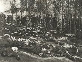 亞美尼亞大屠殺，罹難者被棄屍荒野，估計有30-150萬人遭到屠殺。   圖 : 翻攝自維基百科