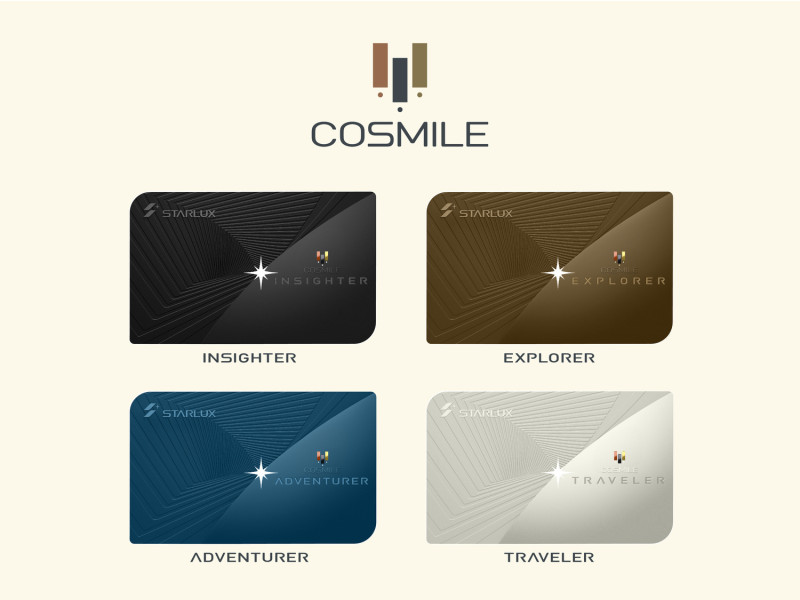 COSMILE四種等級會員為Traveler、Adventurer、Explorer、Insighter。   圖：星宇航空／提供