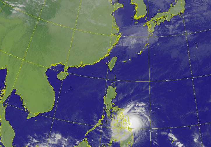 中央氣象局今（24）日表示，第29號颱風「巴逢」，已於今日14時增強為中度颱風   圖：截取自中央氣象局