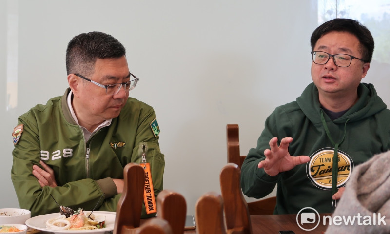 民進黨主席卓榮泰與秘書長羅文嘉。   圖：林朝億/攝