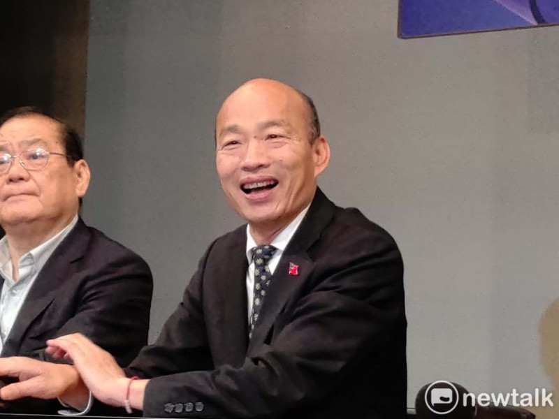 國民黨總統候選人韓國瑜參加總統電視辯論會。   圖：黃建豪/攝