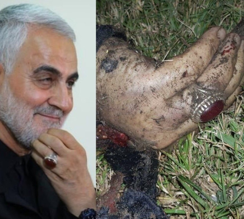 伊朗革命衛隊的「聖城軍」指揮官蘇萊曼尼（Qasem Soleimani）慘死在美軍空襲之下。   圖：翻攝自推特