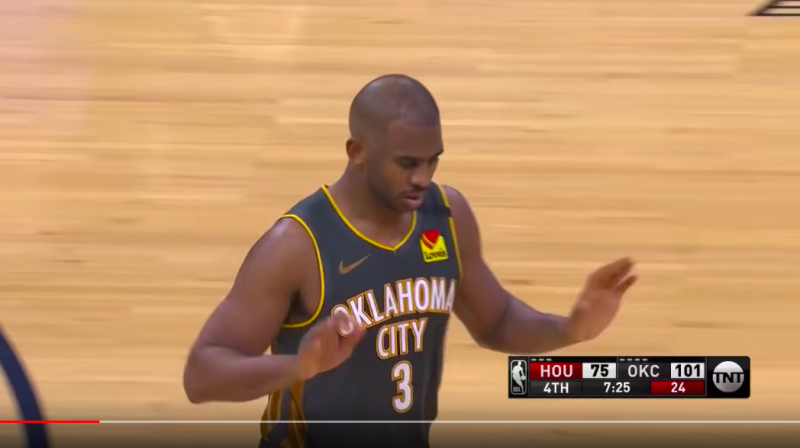 雷霆「CP3」Chris Paul。   圖／翻攝自YOUTUBE