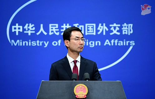 中國外交部發言人跳針式地強調，希望有關國家切實恪守一個中國原則，不與台灣地區發展任何官方關係。   圖：翻攝自中國外交部官網