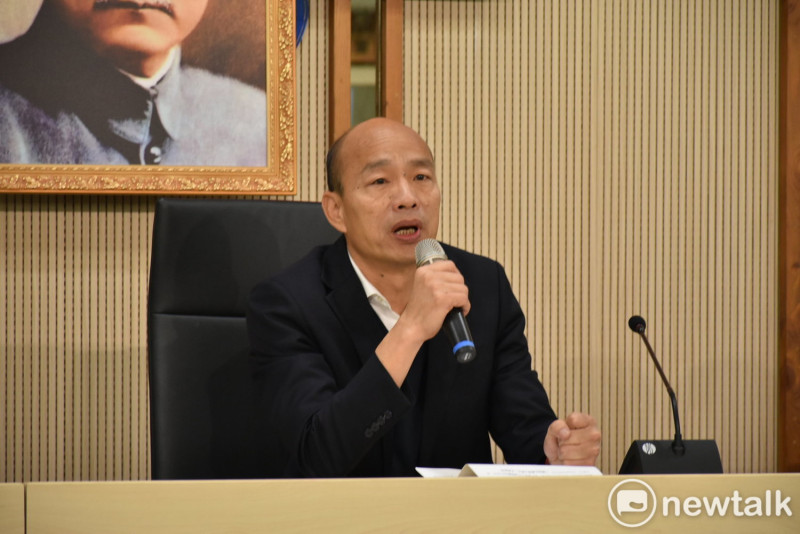 韓國瑜主持三個月來首場市政會議。 (資烙照片)   圖：孫家銘/攝