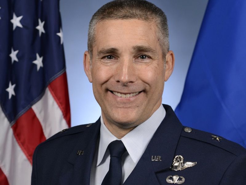 美國現役准將Matthew C. Isler出席沈一鳴上將公祭   圖：美國空軍網站