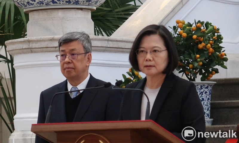 總統蔡英文與副總統陳建仁。   圖：林朝億/攝