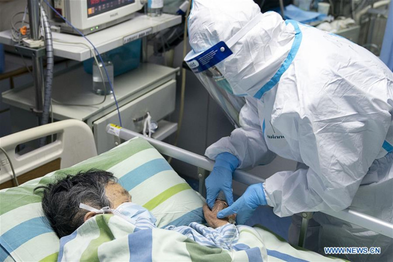 武漢肺炎疫情最嚴重的湖北省，今天新增13起死亡案例以及323起確診病例。圖為示意圖。   圖：取自人民日報臉書