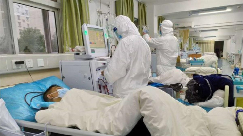武漢肺炎疫情全球發燒。（示意圖）   圖：翻攝自武漢中心醫院微博