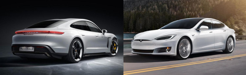 特斯拉Model S與保時捷Taycan Turbo S將於下周進行速度對決   圖：取自Forbes網站