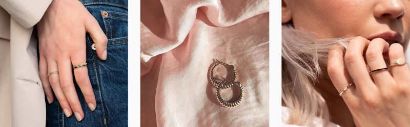 每週更新珠寶款式，讓許多女性消費者永遠都能在 Mejuri 上找到「還沒買」的商品。   圖：Mejuri 官方 Instagram