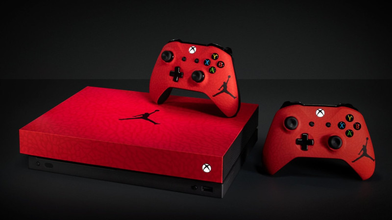 Xbox宣布與Jordan Brand推出聯名主機，只送不賣。   圖：翻攝自推特