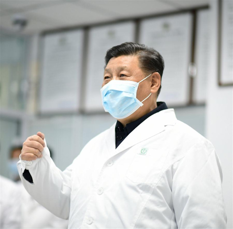 受到武漢肺炎影響，中國國家主席習近平的政權岌岌可危。   圖：翻攝自人民日報臉書