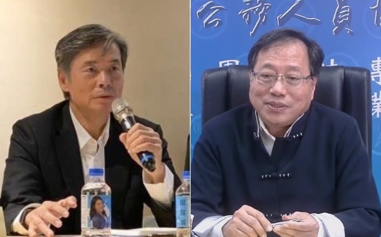 國民黨前秘書長金溥聰(左)、全國公務人員協會榮譽理事長李來希(右)。   圖:新頭殼合成