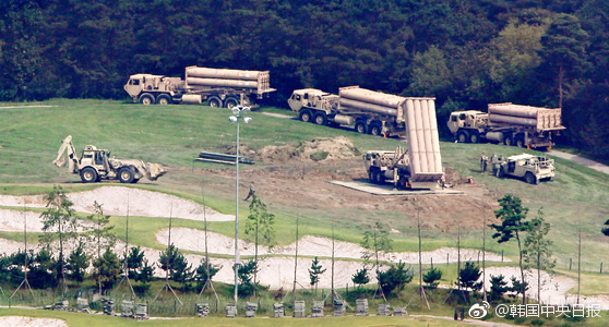 美軍在韓國的「薩德」反導系統基地，近日遭到不明飛行物闖入。   圖：翻攝韓國中央日報微博 (資料照片)