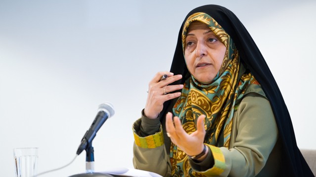 伊朗副總統瑪蘇梅·埃卜特卡爾(Masoumeh Ebtekar)確診感染武漢肺炎。   圖：翻攝人民日報