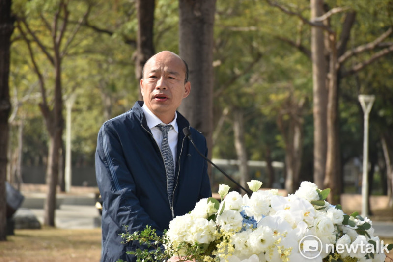 高雄市長韓國瑜今（28）天在重要的228紀念儀式又嚴重口誤。   圖：孫家銘/攝