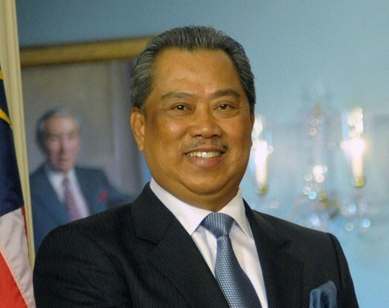 馬來西亞新任總理慕尤丁今日宣誓就職。   圖：翻攝自推特