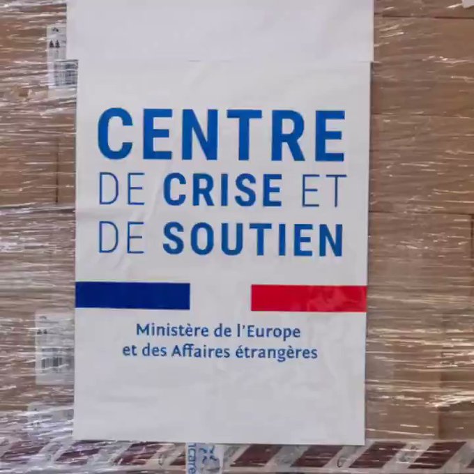 法國外交部上月19日才公布，捐了17噸醫療用品包括口罩等給中國。   圖：翻攝自法國外交部