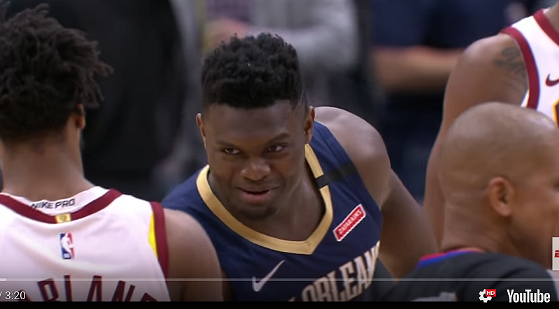 Zion Williamson。   圖／翻攝自YOUTUBE