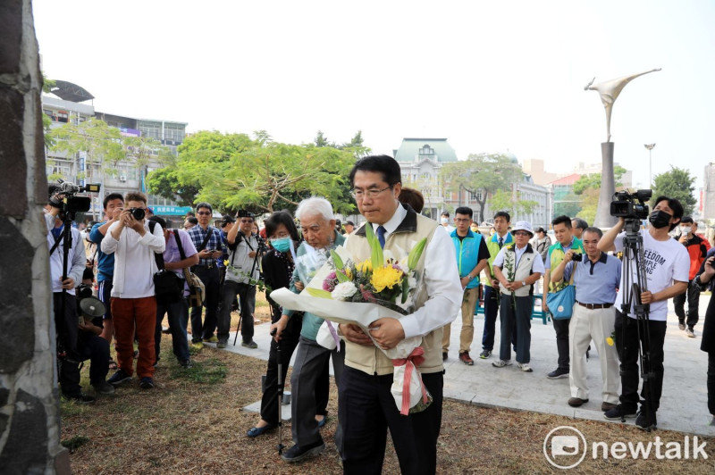 台南市長黃偉哲出席湯德章追思會暨「台南市正義與勇氣紀念日」活動。   圖：黃博郎／攝