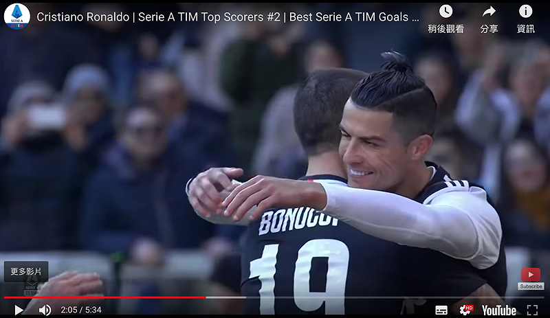 葡萄牙足球天王C羅(Cristiano Ronaldo)。   圖／翻攝自YOUTUBE