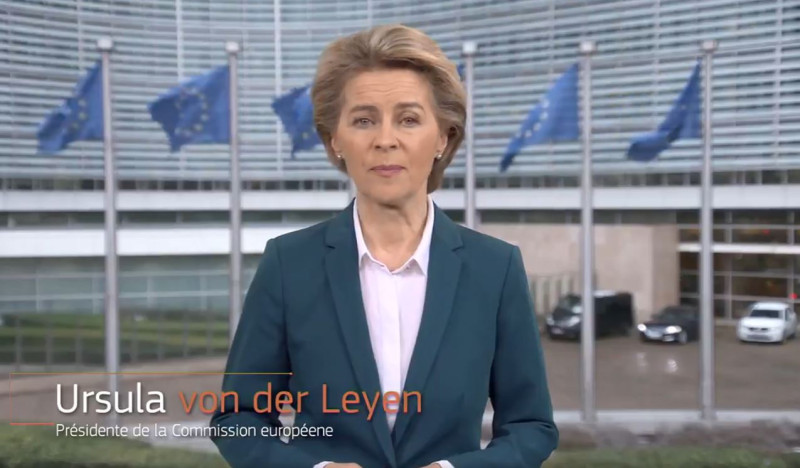 歐洲聯盟執委會主席范德賴恩（Ursula von der Leyen）今天（17）對歐盟國提出建議。   圖：翻攝自Ursula von der Leyen推特