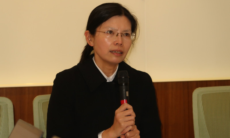 NGO工作者李明哲的妻子李凈瑜。   圖：林朝億/攝