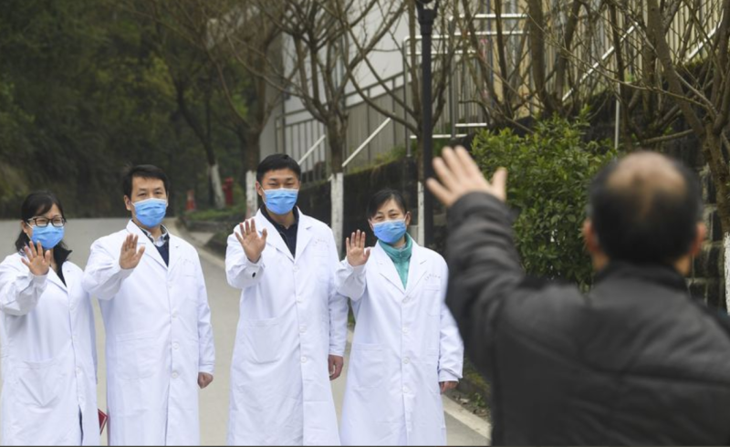 中國國家衛生健康委員會官網稍早通報，境內確診人數已連續3天掛零。   圖：翻攝自新華社推特