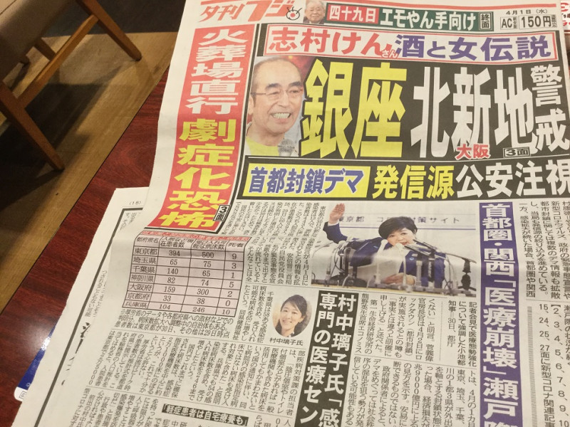 首都封鎖等都是小池知事等人自己說出來的，現在卻說是謠言，公安開始注意等，一片混亂。 圖：劉黎兒攝影