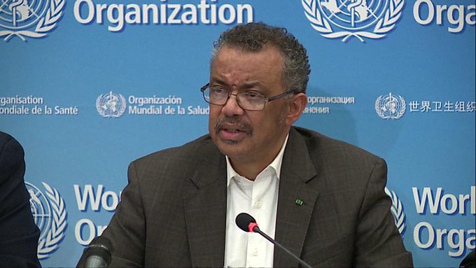 世衛組織秘書長譚德塞（Tedros Adhanom Ghebreyesus）在視訊簡報中表示：「世衛組織不會為了不安全有效的疫苗背書。」。   圖：翻攝自日內瓦聯合國推特