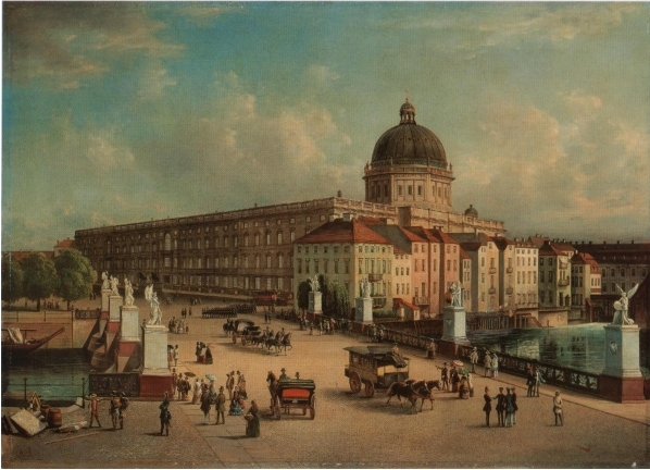 柏林博物館島旁原本有座德皇的皇宮。   圖：取自stadtschloss-berlin.de網站　Public Domain